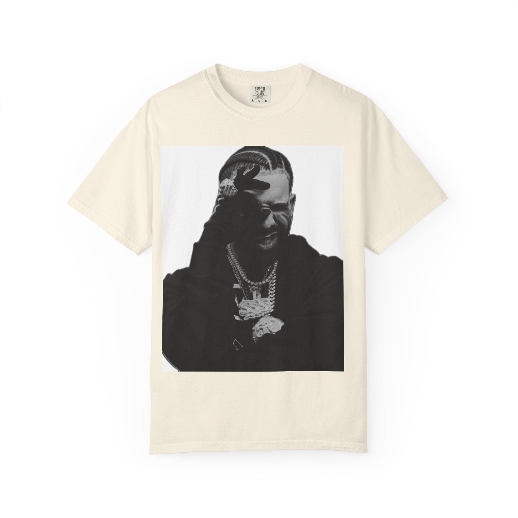 Drake Photo Tee — Black & White Portrait Streetwear T-Shirt