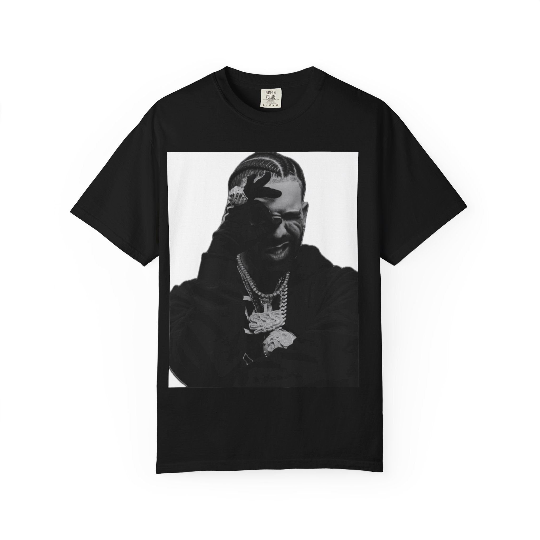 Drake Photo Tee — Black & White Portrait Streetwear T-Shirt