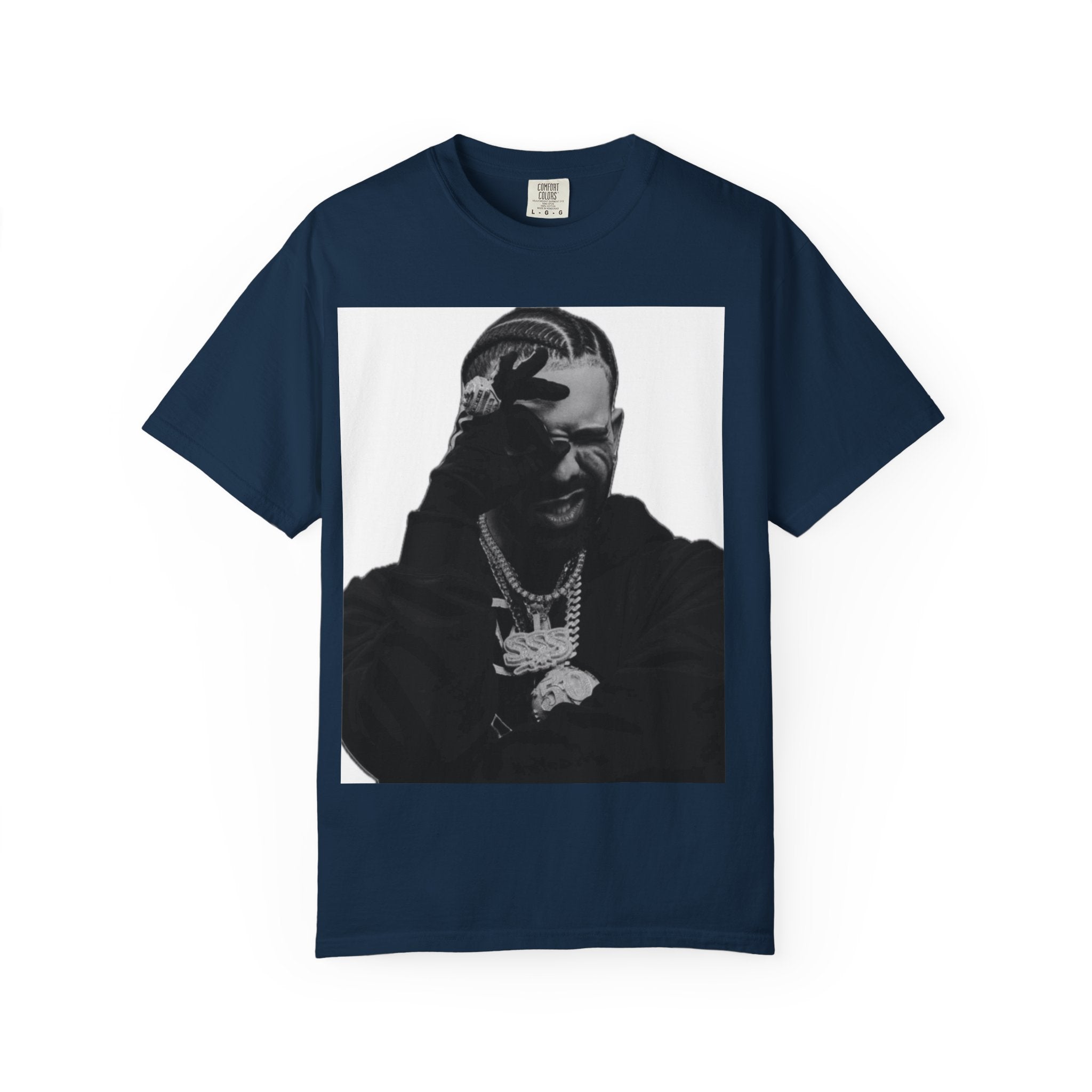 Drake Photo Tee — Black & White Portrait Streetwear T-Shirt