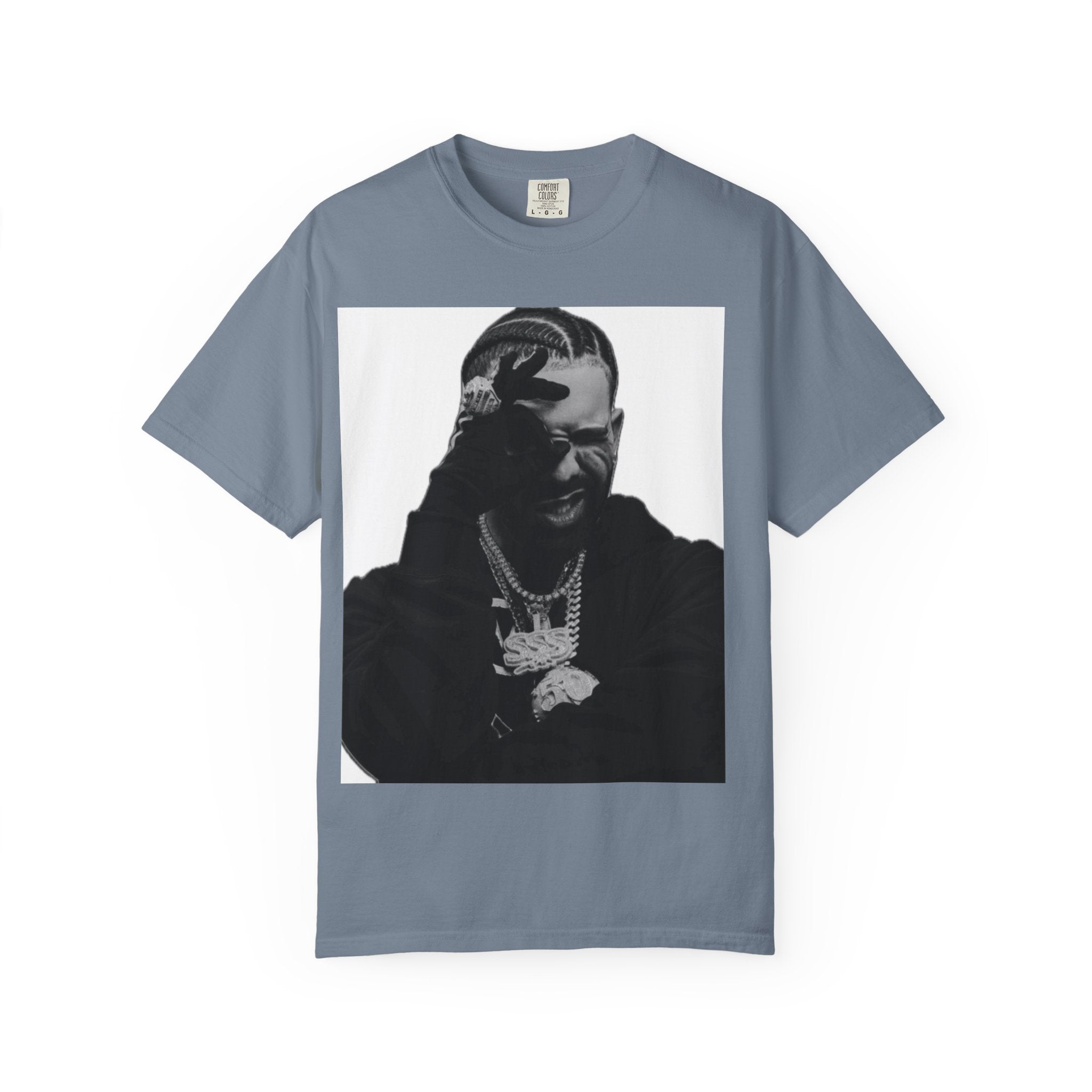 Drake Photo Tee — Black & White Portrait Streetwear T-Shirt