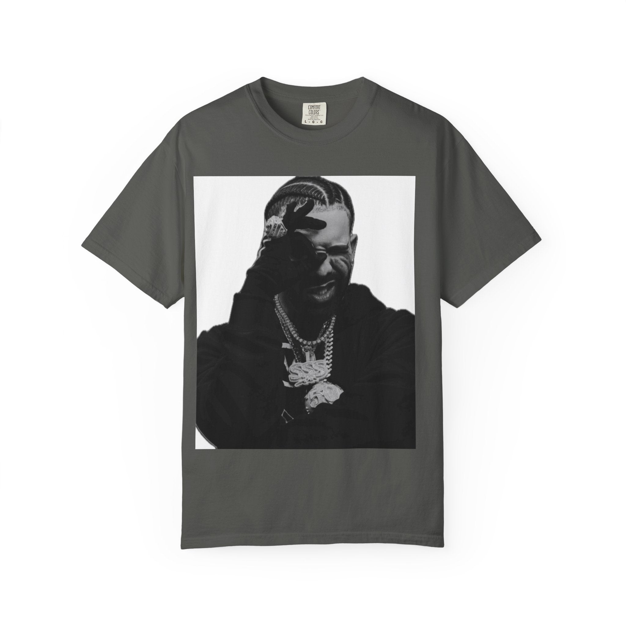 Drake Photo Tee — Black & White Portrait Streetwear T-Shirt