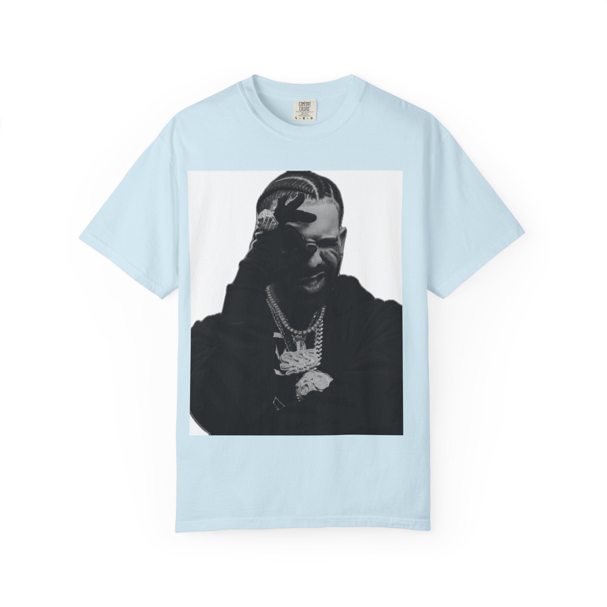 Drake Photo Tee — Black & White Portrait Streetwear T-Shirt