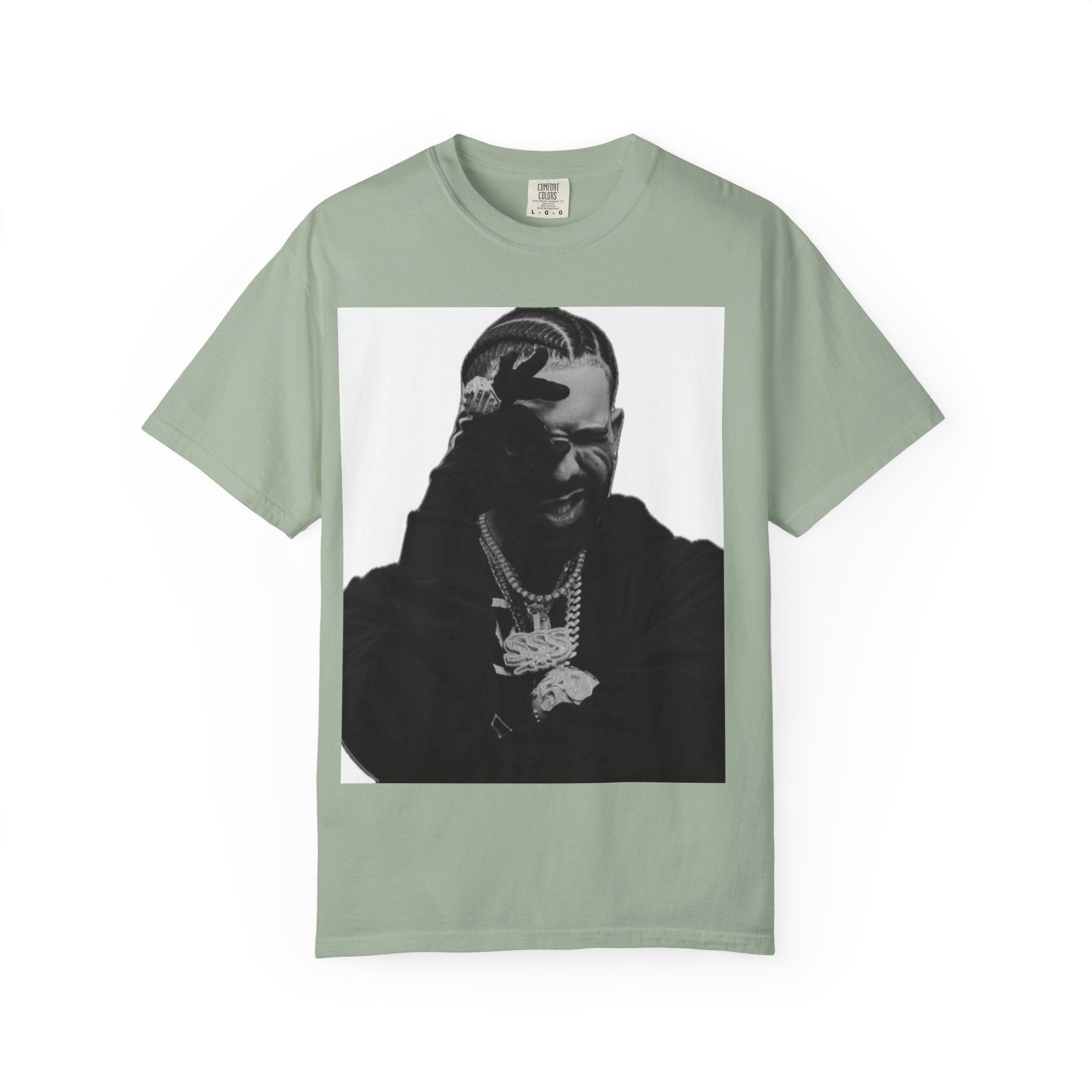 Drake Photo Tee — Black & White Portrait Streetwear T-Shirt