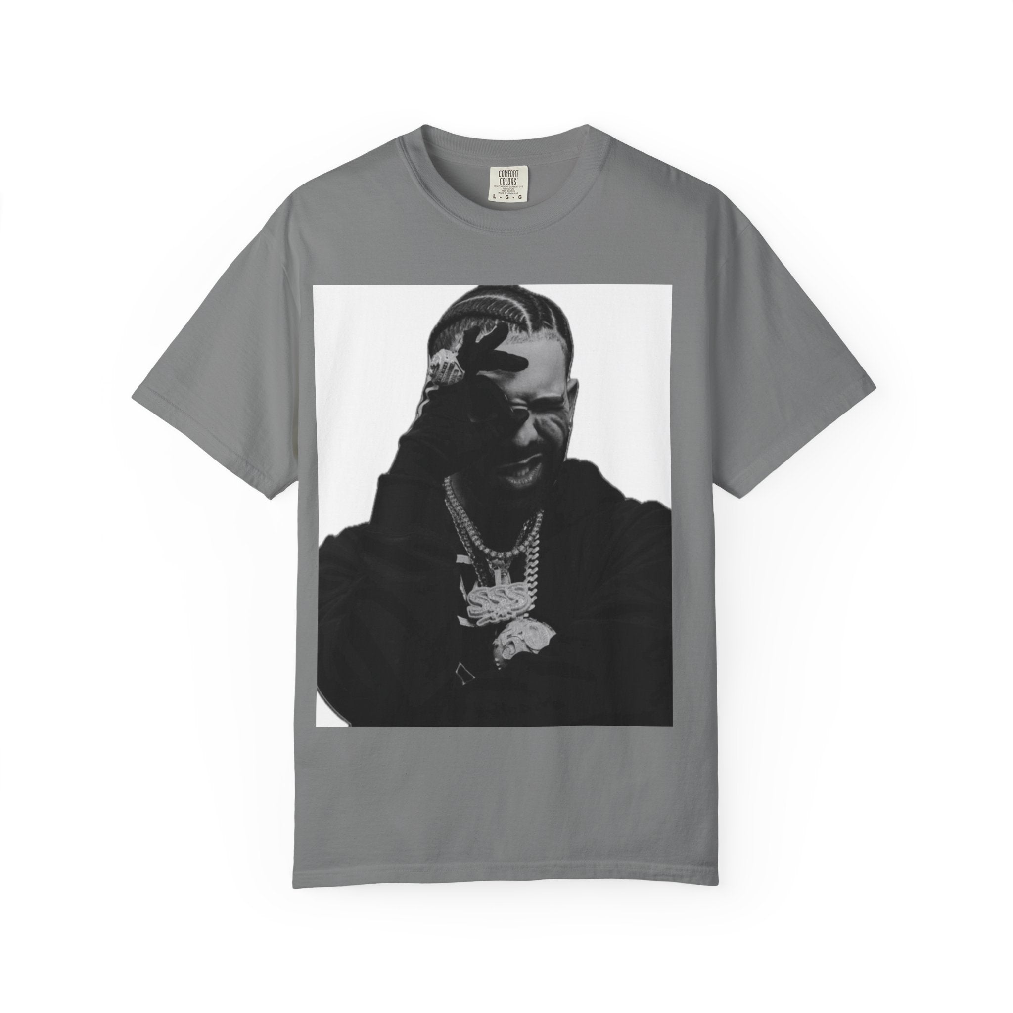Drake Photo Tee — Black & White Portrait Streetwear T-Shirt