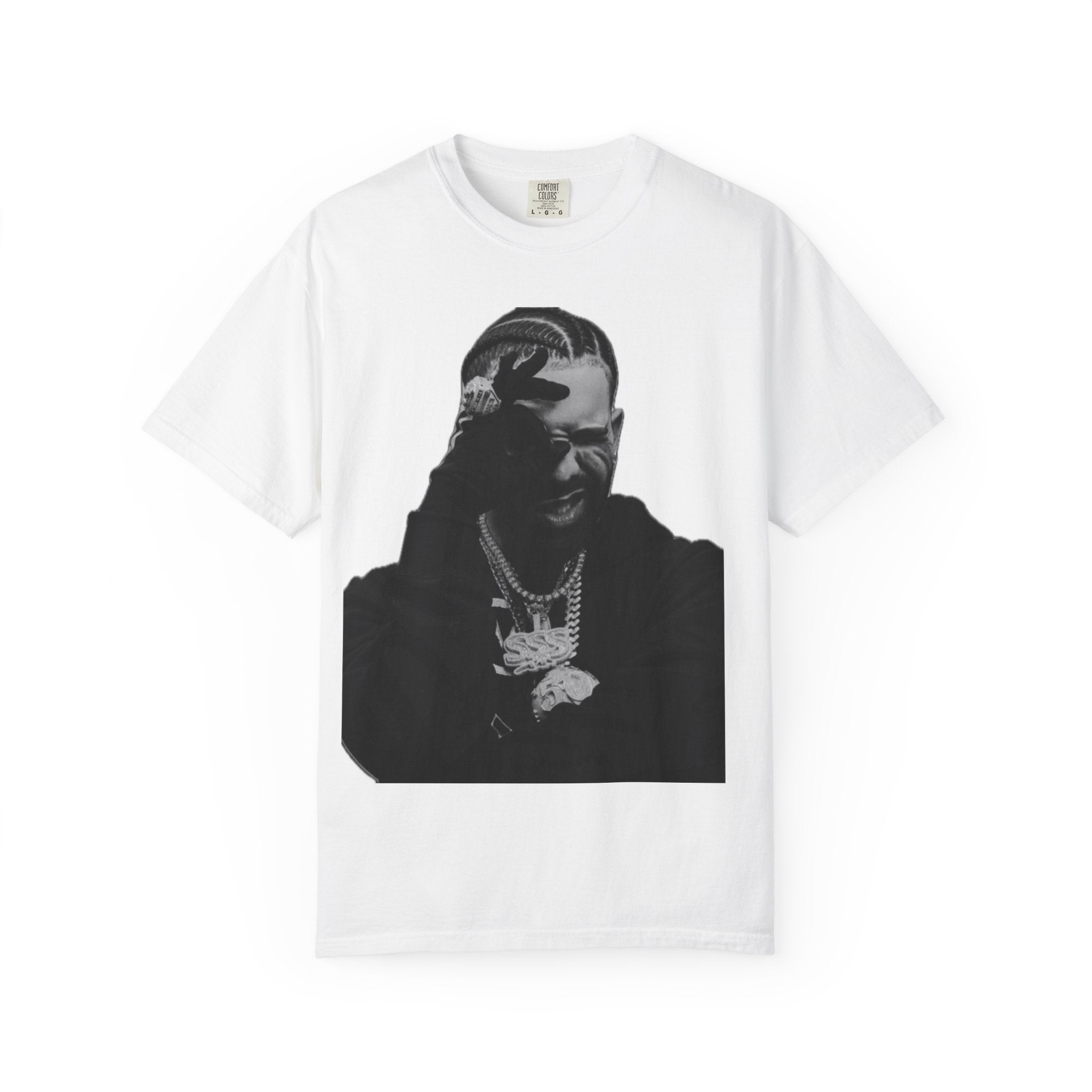 Drake Photo Tee — Black & White Portrait Streetwear T-Shirt