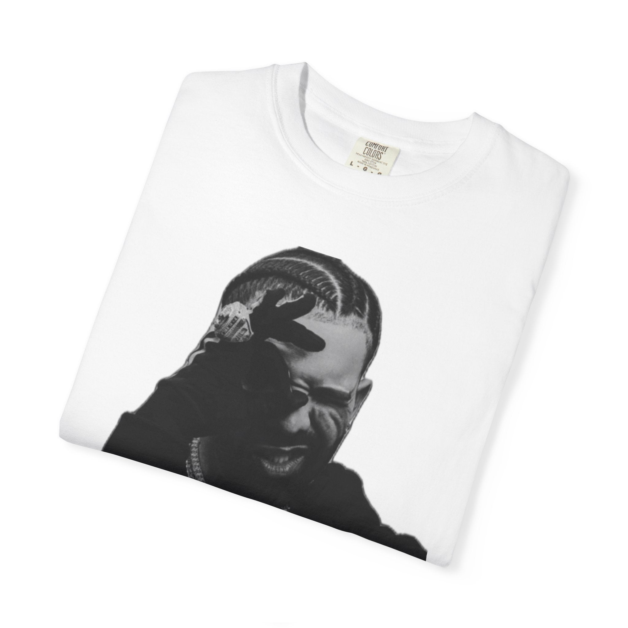 Drake Photo Tee — Black & White Portrait Streetwear T-Shirt